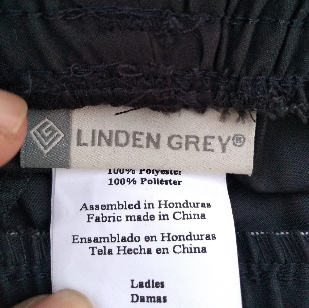 NWOT Linden Grey 4XL Women's Black Pants, Utility, Work, Pull-On, Elasti… - Picture 3 of 5